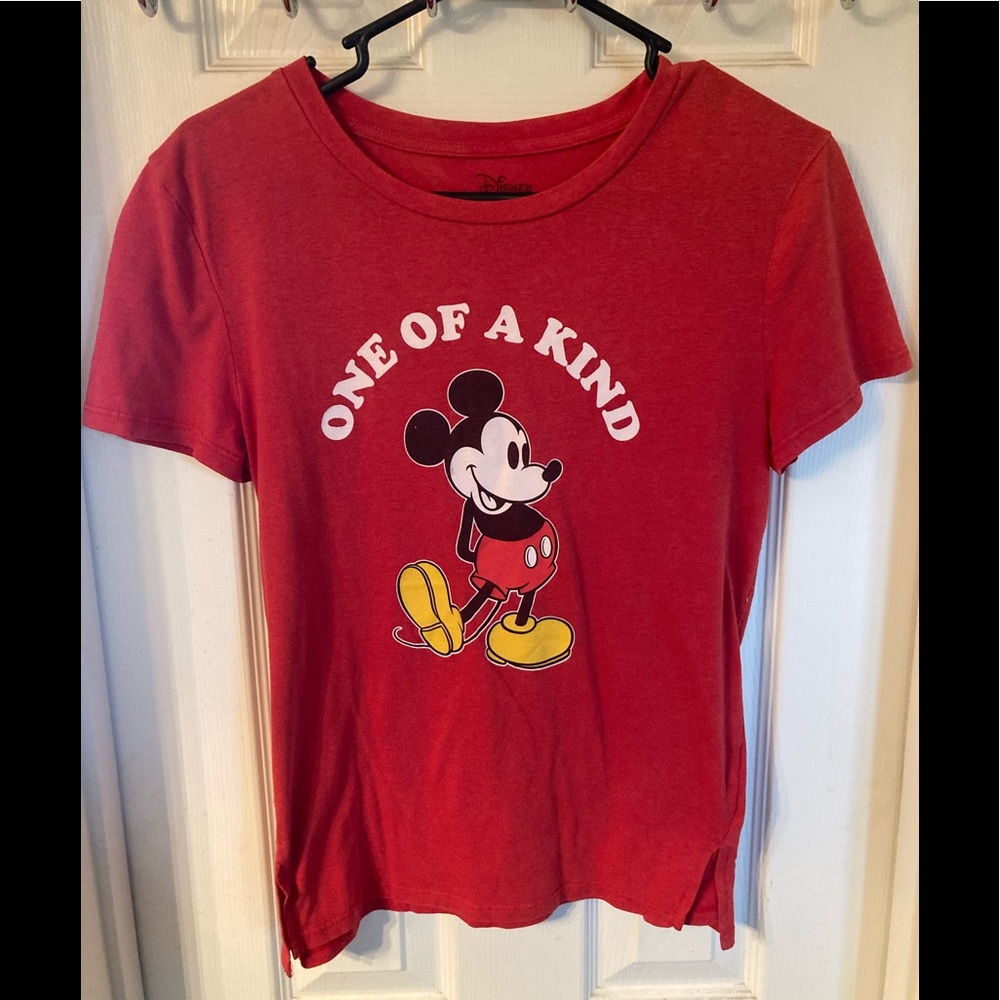 Disney Mickey Mouse women’s medium “ One of a kind “red shirt